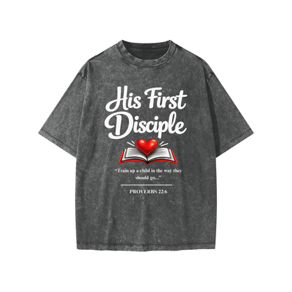 His First Disciple-Proverbs 22:6 Kids' T-Shirt